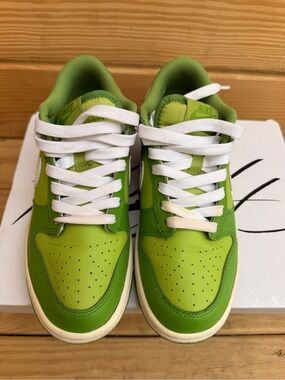 Nike Low Top Sneakers in Bright Green and Lime with White Laces